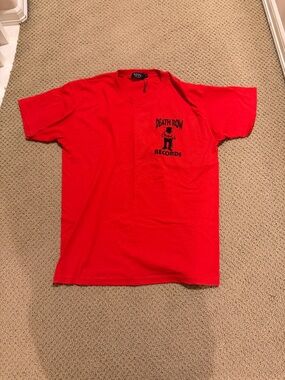 Death Row Records boohooman Red T-Shirt (Men’s Size Medium)